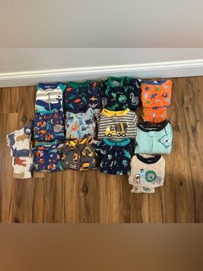 Carter's Toddler Pajama Set Bundle in Blue, Navy, Teal, Orange, Gray